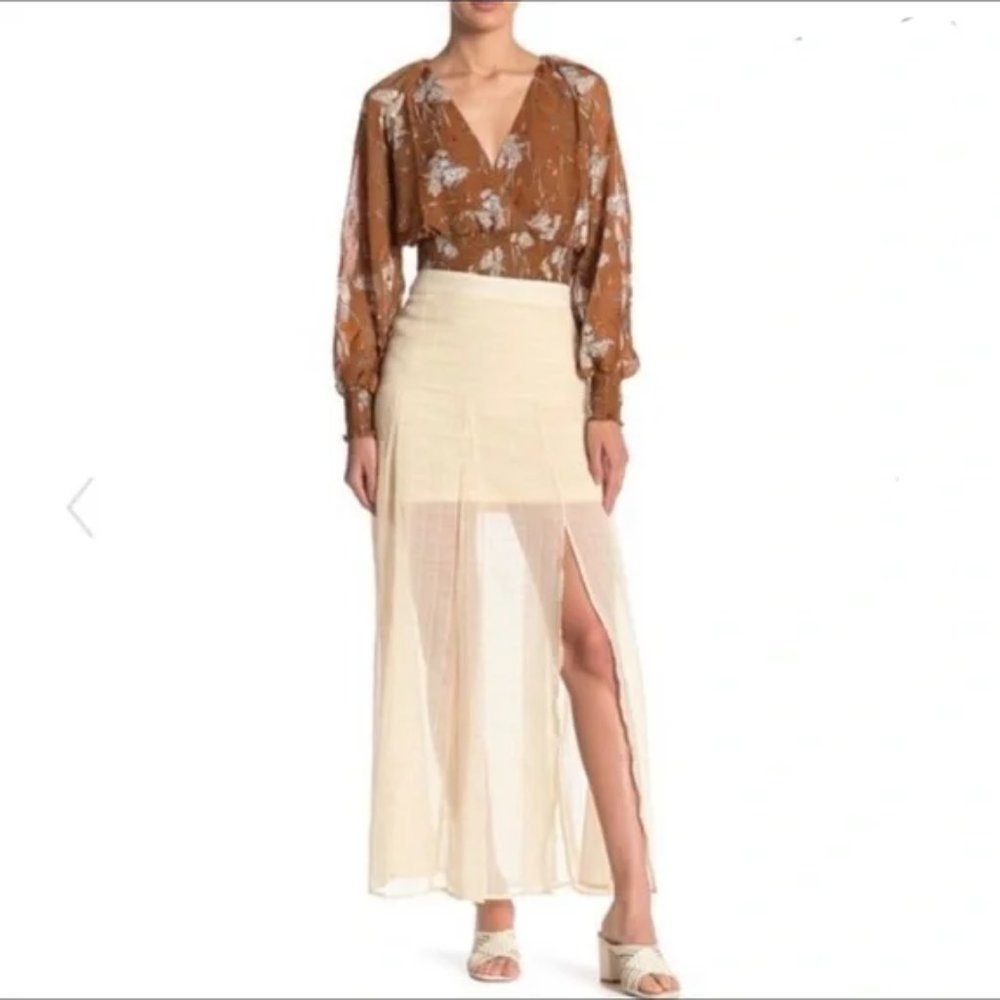 NRS Nordstrom Miniskirt with Chiffon Overlay